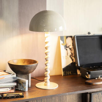 BY-Boo Tafellamp 'Luox' 50cm hoog, kleur Beige