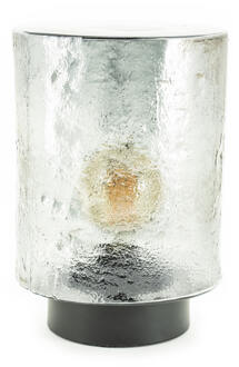 BY-Boo Tafellamp 'Silon' Glas, 33cm hoog Zwart - 33 cm