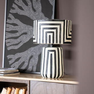 BY-Boo Tafellamp 'Terre' Papier Maché, 44cm hoog Veelkleurig