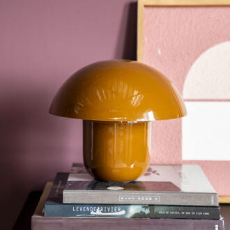 BY-Boo Tafellamp 'Toad' 27cm hoog, kleur Bruin