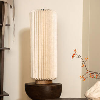 BY-Boo Tafellamp/Vloerlamp 'Zuki' Linnen, 72cm hoog Natuurlijk - 72 cm
