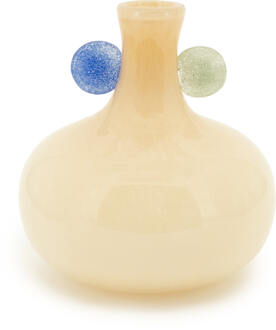 BY-Boo Vaas 'Alegre' Mondgeblazen glas, kleur Beige