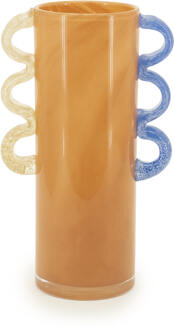 BY-Boo Vaas 'Alegre' Mondgeblazen glas, kleur Oranje