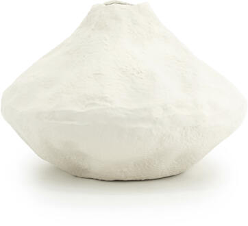 BY-Boo Vaas 'Dent' 20cm hoog, kleur Off White - 20 cm