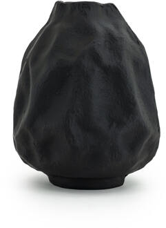 BY-Boo Vaas 'Dent' 27cm hoog, kleur Zwart - 27 cm