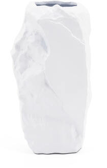 BY-Boo Vaas 'Pedra' 27cm hoog Wit - 27 cm