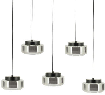 BY-Boo Verstelbare Hanglamp 'Pivot' Glas, 5-lamps Grijs