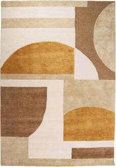 BY-Boo Vloerkleed 'Kazi' 190 x 290cm, kleur Mosterdgeel - 190 x 290 cm