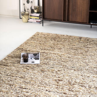 BY-Boo Vloerkleed 'Takara' 160 x 230cm, kleur Mosterdgeel - 160 x 230 cm