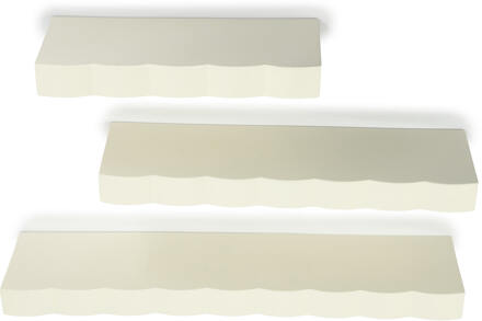 BY-Boo Wandplank 'Prinz' Set van 3 stuks, kleur Beige