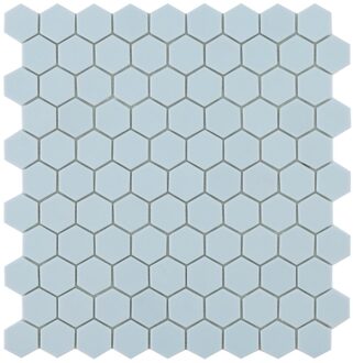 By Goof hexagon mozaïek lichtblauw 30x30
