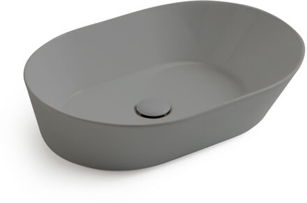 By Goof Waskom By Goof Mees Design Opbouw Wastafel Ovaal 60x42 cm Mat Grijs