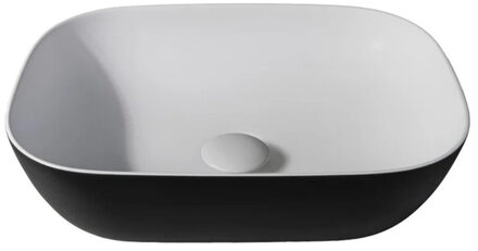 By Goof Waskom - opbouw - 46x12.2x34cm - Solid surface - Ovaal - Mat Zwart JBS6377 Zwart / mat