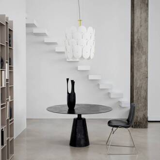 By Rydens hanglamp Omlott, messing/wit, Ø 50 cm messing, wit