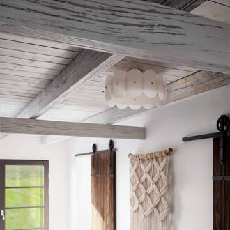 By Rydens plafondlamp Omlott, messing/wit, Ø 53 cm messing, wit