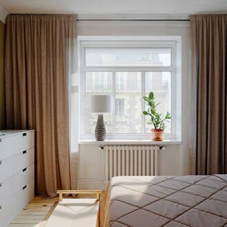 By Rydens tafellamp Bartha, bruin/beige, hoogte 74 cm bruin, beige