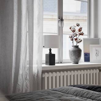 By Rydens tafellamp Woody, hoogte 41 cm, zwart/wit, hout zwart, wit