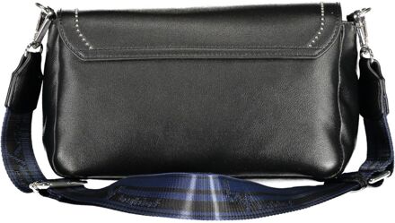 By17027 Lederen Schoudertas Zwart - One Size