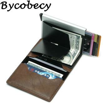 Bycobecy Unisex Purse Mini Aluminium Metal Slim Business Card Wallet Men Credit Card Holder Blocking Rfid Wallet Money Purse