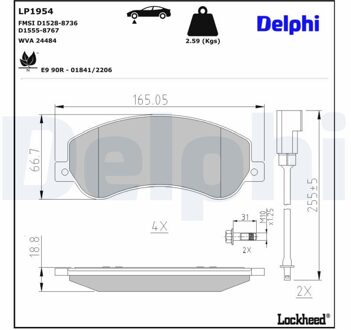 BYD Remblokkenset, schijfrem LP1954