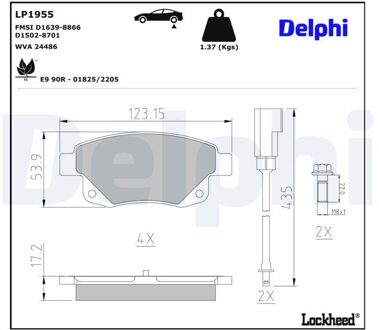 BYD Remblokkenset, schijfrem LP1955