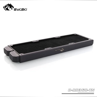 BYKSKI 28mm Thick Copper 360mm Single Row of Radiator Computer Water Cooling Liquid Heat Exchanger use for 12cm Fans B-RD360-TN