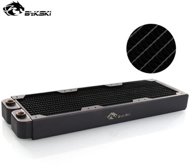 Bykski 38Mm Dikke 360Mm 2 Vloeren Koellichaam Koperen Radiator Computer Water Koelvloeistof Warmtewisselaar Gebruik Voor 3*12Cm Fans
