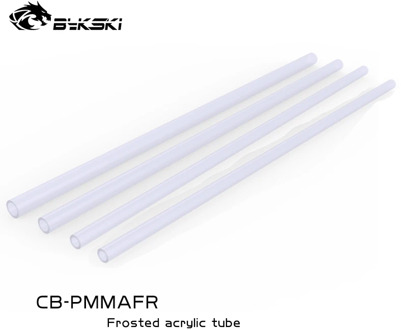 BYKSKI 4PCS/Lot Hard /PMMA / Acrylic Tube Matte Frosted Rigid Pipe ( OD12mm / OD14mm / OD16mm ) + 2mm Thickness + 50cm Length