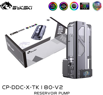 Bykski DDC Combo Pump + Reservoir Combo With Digital Display Maximum Flow Lift 6 Meters 600L/H Cylinder Water Tank Length 180mm