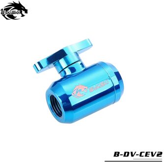Bykski Water Kleppen, Hand-Draai Afvoer Schakelaar, Aluminium Handvat Voor Hard Tubing, B-DV-CEV2 alle blauw