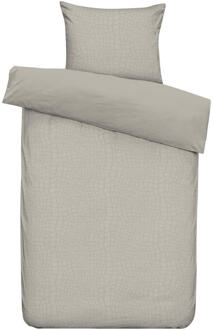 Byrklund 25% korting - Leen Bakker - Dekbedovertrek Cozy Contour - Zand - 140x220 Cm - Polyester - Grijs#Beige