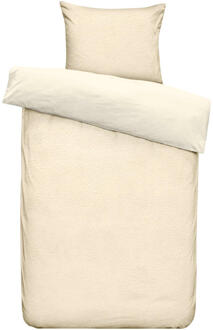 Byrklund 25% korting - Leen Bakker - Dekbedovertrek Teddy Favorite Fuzzle - Off-white - 140x220 Cm - Polyester/Teddy - Wit