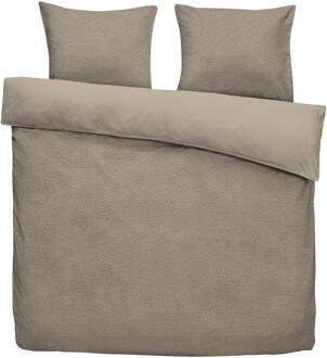 Byrklund 2e Halve Prijs Leen Bakker - Dekbedovertrek Teddy Favorite Fuzzle - 240x220 Cm - Polyester/Teddy - Bruin