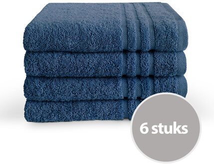 Byrklund Bath Basics Handdoek 50x100cm Blauw - Set van 6