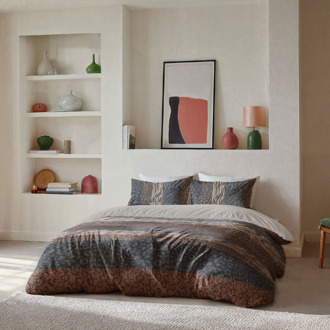 Byrklund Dekbedovertrek Animal Stripes - Eenpersoons (140x200 Cm) - Beige Microvezel - - Byrklund - Dekbed-Discounter.nl - 140 x 200/220 cm