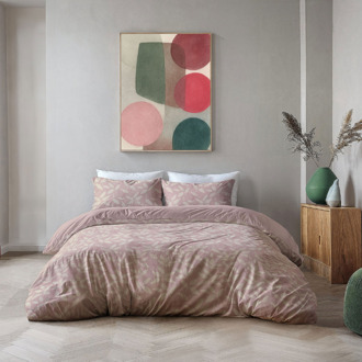 Byrklund Dekbedovertrek Fresh Garden - Tweepersoons (200x200 Cm) - Roze Microvezel - - Byrklund - Dekbed-Discounter.nl - 200 x 200/220 cm
