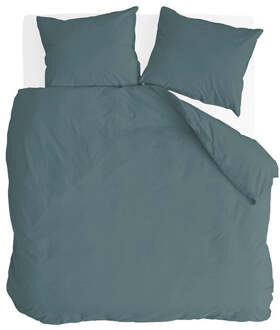 Byrklund Dekbedovertrek Katoen - Sleep Softly - Groen - Lits-Jumeaux (240x220 Cm) - Groen Katoen - Effen - Byrklund - Dekbed-Discounter.nl - 240 x 200/220 cm