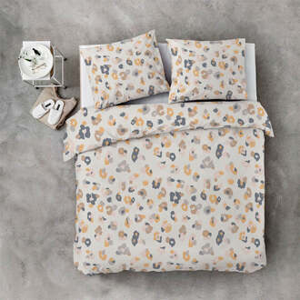 Byrklund Dekbedovertrek Katoen - Soft Animal - Lits-Jumeaux (240x220 Cm) - Meerkleurig & Crème Katoen - Stippen - Byrklund - Dekbed-Discounter.nl Meerkleurig,Crème - 240 x 200/220 cm