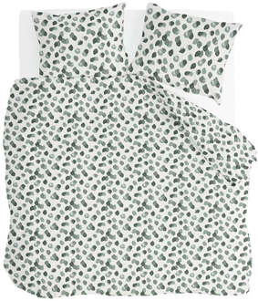 Byrklund Dekbedovertrek Katoen - Spotty Animal - Groen - Tweepersoons (200x200 Cm) - Groen & Wit & Meerkleurig Katoen - Stippen - Byrklund - Dekbed-Discounter.nl Groen,Wit,Meerkleurig - 200 x 200/220 cm