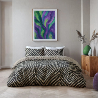 Byrklund Dekbedovertrek Zanny Zebra - Eenpersoons (140x200 Cm) - Zwart Microvezel - - Byrklund - Dekbed-Discounter.nl - 140 x 200/220 cm