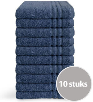 Byrklund handdoek 50 x 100 500 gram Blauw - 10 stuks - 50x100 cm