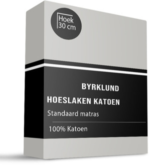 Byrklund Hoeslaken Katoen - 180x220cm - Taupe - Byrklund - Dekbed-Discounter.nl - 180 x 220 cm