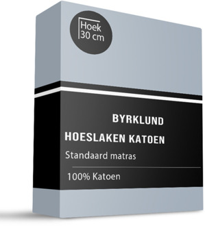 Byrklund Hoeslaken Katoen - 90x200cm - Blauw - Byrklund - Dekbed-Discounter.nl - 90 x 200 cm