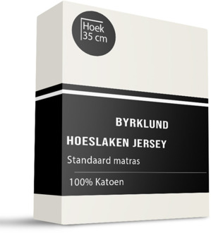 Byrklund Hoeslaken Katoen - Jersey Stretch - Off White - 180x220cm - Off White - Byrklund - Dekbed-Discounter.nl - 180 x 220 cm