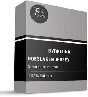 Byrklund Hoeslaken Katoen - Jersey Stretch - Taupe - 180x220cm - Taupe - Byrklund - Dekbed-Discounter.nl - 180 x 220 cm