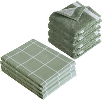 Byrklund Keuken- en Theedoeken set Do Dishes & Dry Hands Jade - 8 delig