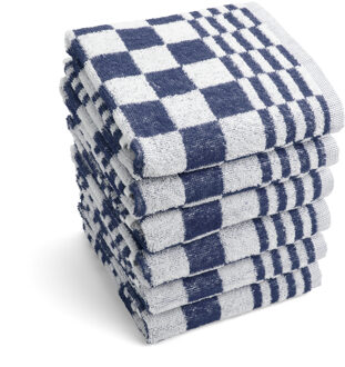 Byrklund Keukendoek Clean & Fresh Blauw - 6 stuks - 50x50 cm