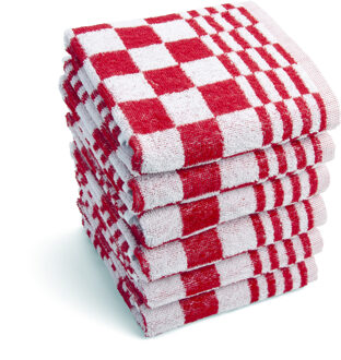 Byrklund Keukendoek Clean & Fresh Rood - 6 stuks - 50x50 cm