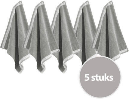 Byrklund Keukendoek Dry Hands Grijs - 5 stuks - 50x50 cm