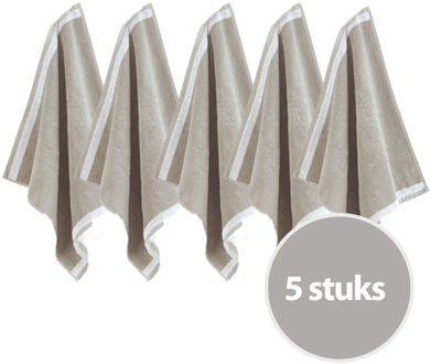 Byrklund Keukendoek Dry Hands Zand - 5 stuks Beige - 50x50 cm